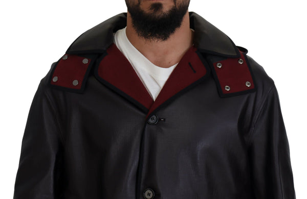 Black Trench Hooded Parka Cotton Jacket