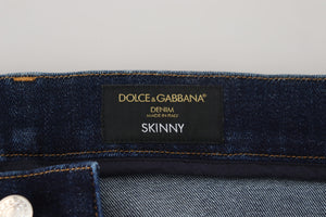 Dark Blue Cotton Denim SKINNY Jeans