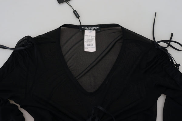 Black Viscose Bodycon Sheath Midi Dress