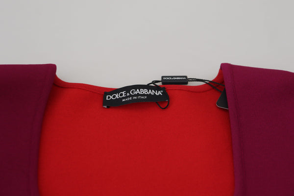 Multicolor Viscose Square Neck Pullover Sweater