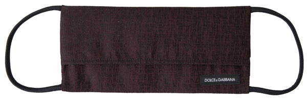 Maroon Pleated Elastic Ear Strap Face Mask