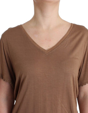 Brown shortsleeved top