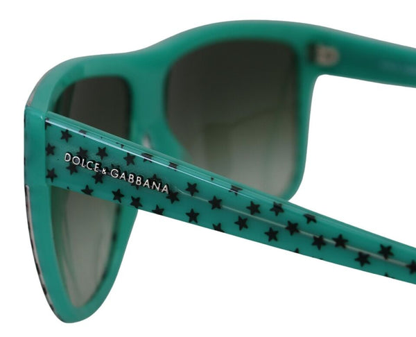Green Stars Acetate Square Shades Sunglasses