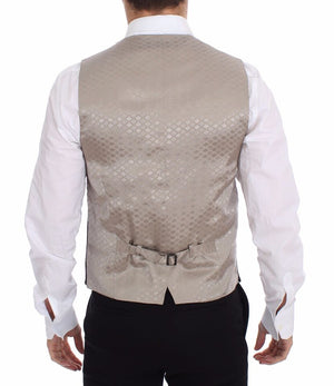 Black Cotton Dress Vest Blazer Jacket