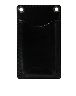 Wallet Black Horse Leather Zip Logo Cross Body Phone Slot