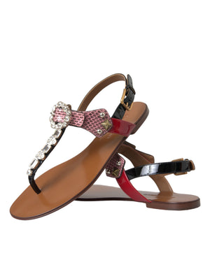Multicolor Crystal Sandals Flip Flops Shoes