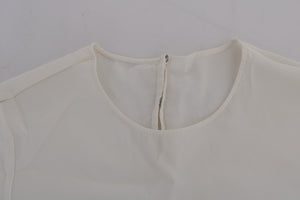 White Silk ITALIA IS LOVE Blouse T-shirt