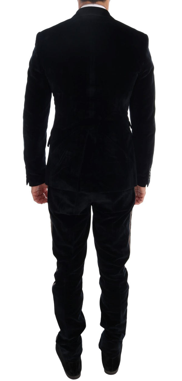 Blue Velvet Two Button Slim 3 Piece Suit