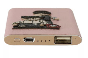 Charger USB Pink Leather #DGFAMILY Power Bank