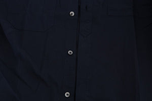 Blue Casual Cotton Long Sleeve Shirt
