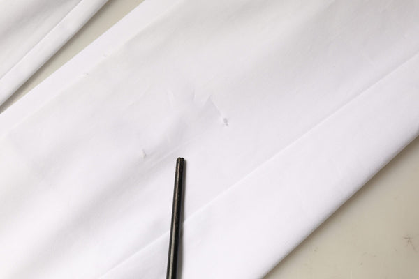 White Cotton Mid Waist Tapered Denim Jeans