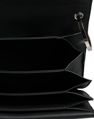 Black Small Leather Studded Shoulder Crossbody Bag