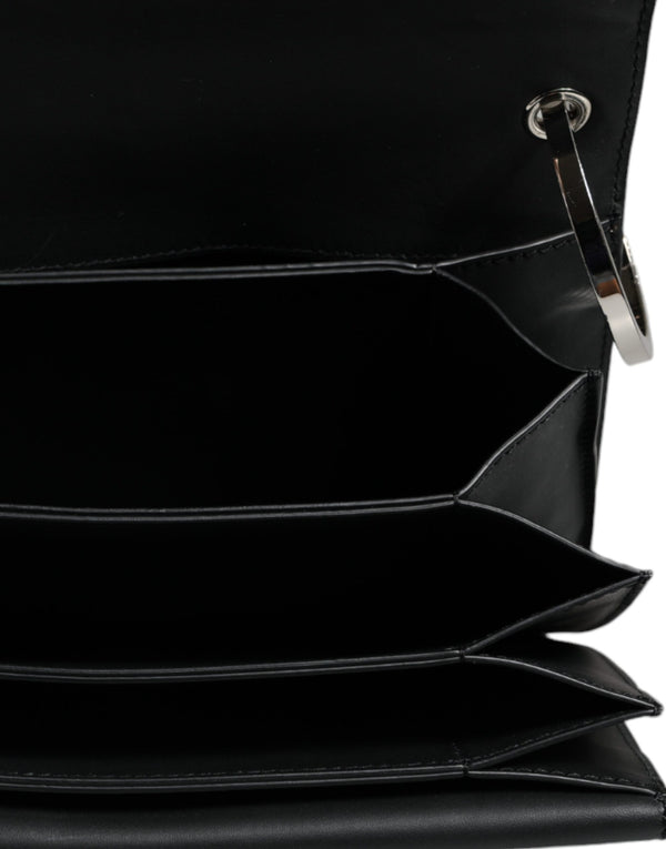 Black Small Leather Studded Shoulder Crossbody Bag