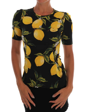 Multicolor Lemon Silk Stretch T-Shirt