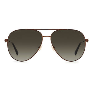 Brown Metal Sunglasses