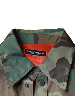 Multicolor Camouflage Button Down Shirt