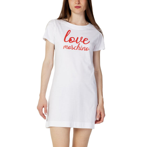 White Cotton Short Dress