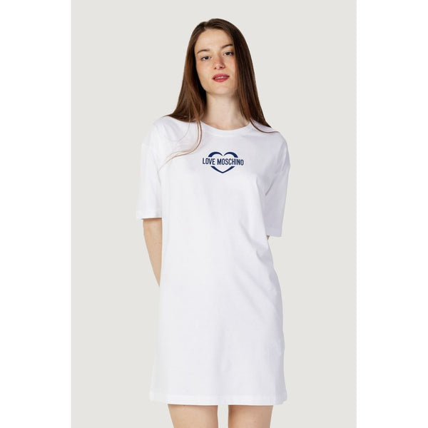 White Cotton Short Dress