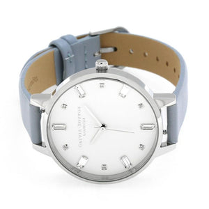 Blue Artificial Leather Dress Watch