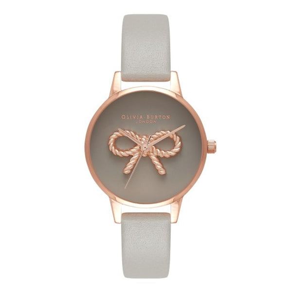 Gray Artificial Leather Dress Watch