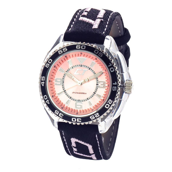Black Leather Dress Watch