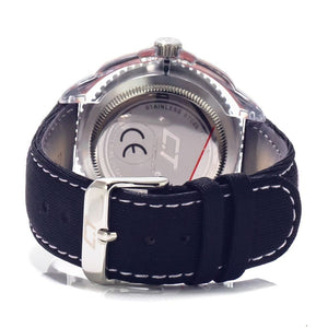 Black Leather Dress Watch