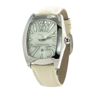 White Leather Dress Watch