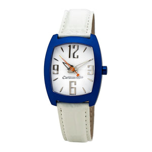 White Leather Dress Watch