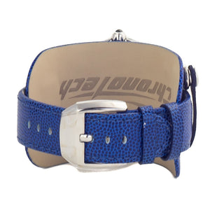 Blue Leather Dress Watch