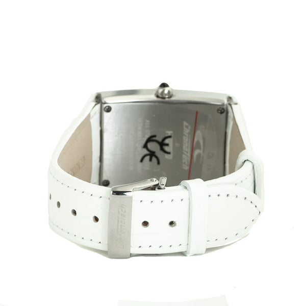 White Leather Dress Watch