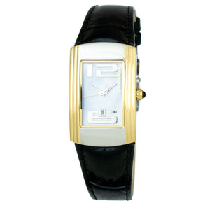 Black Leather Dress Watch