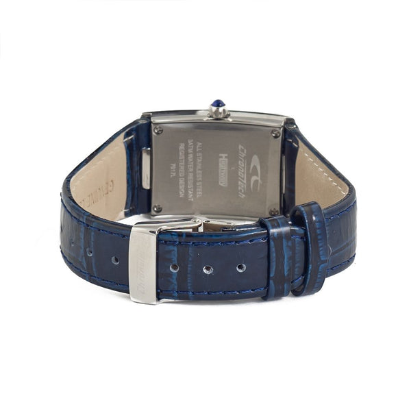 Blue Leather Dress Watch