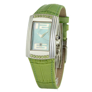 Bicolor Leather Dress Watch