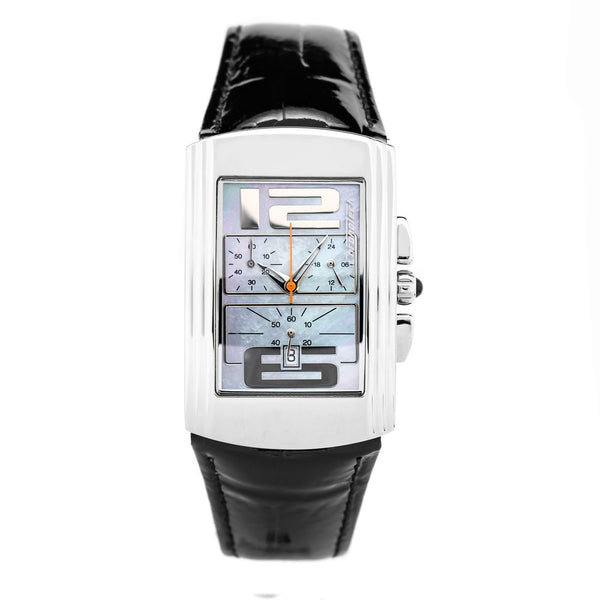 Black Leather Dress Watch