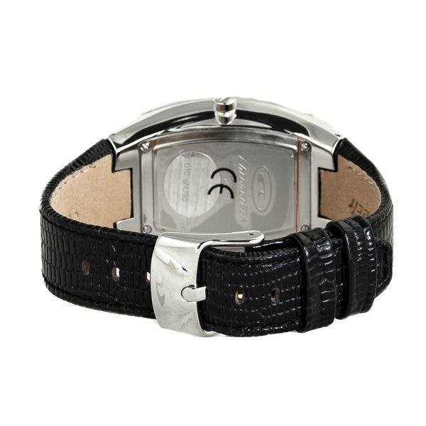 Black Leather Dress Watch