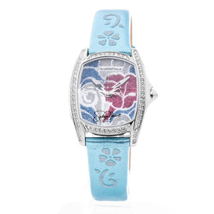 Blue Leather Dress Watch