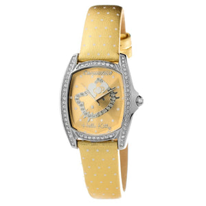Gold Leather Dress Watch