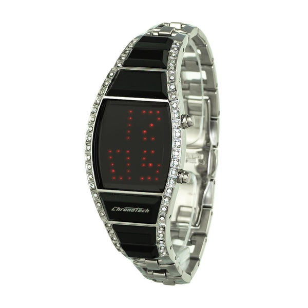 Silver Stainless Steel Digital Watch