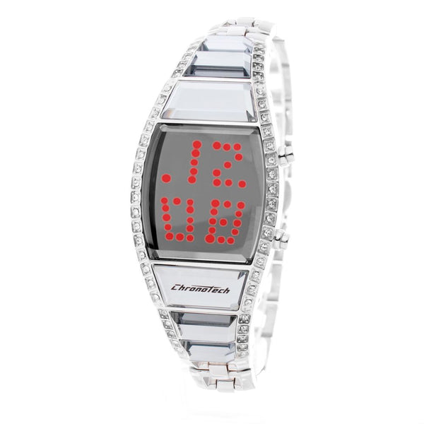 Silver Stainless Steel Digital Watch