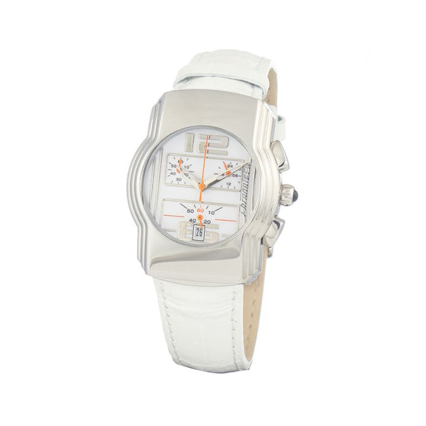 White Leather Dress Watch