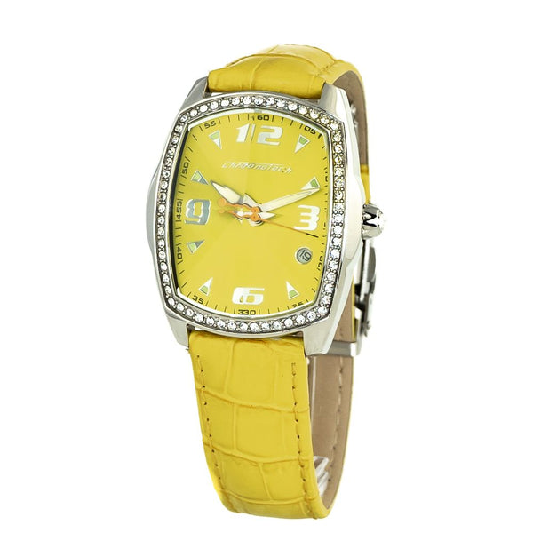 Yellow Leather Dress Watch