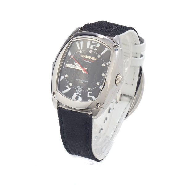 Black Leather Dress Watch