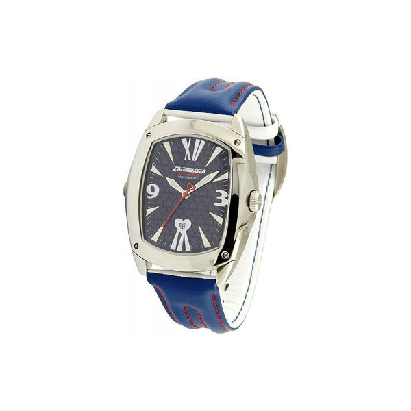 Blue Leather Dress Watch