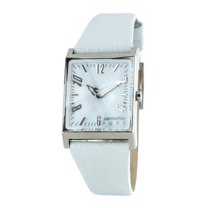 White Leather Dress Watch
