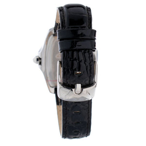 Black Leather Bracelet Watch