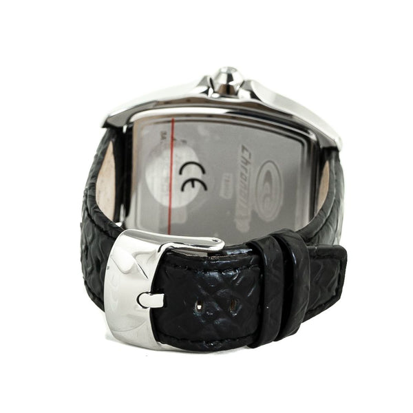 Black Leather Dress Watch