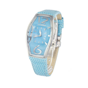 Blue Leather Dress Watch