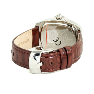 Brown Leather Dress Watch