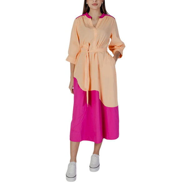 Orange Cotton Long Dress