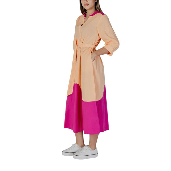 Orange Cotton Long Dress